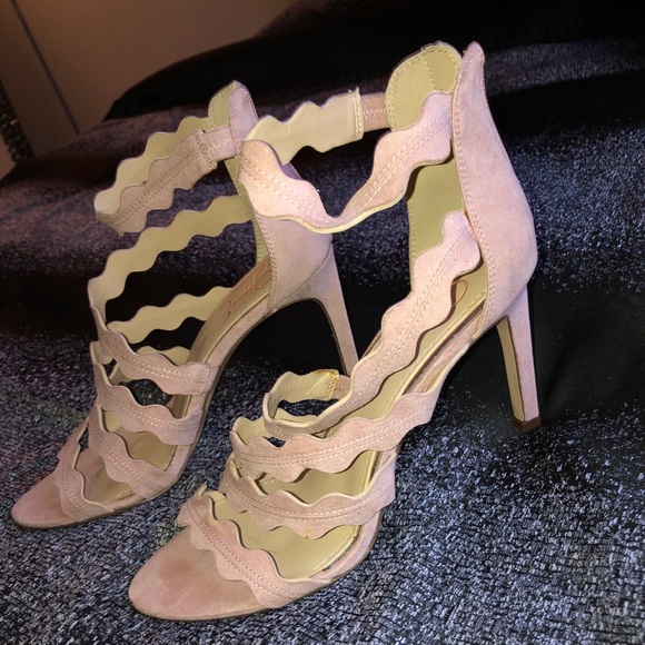 Jessica Simpsons Open Toe Stiletto Heel (Blush) - Picture 2 of 4